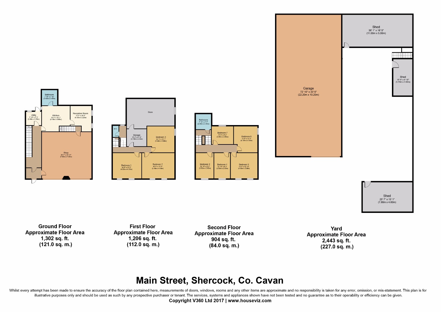 6 bed Commercial Property for sale on Main Street, Shercock, Co. Cavan - Property Floorplan