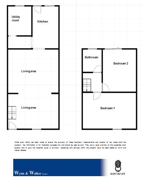 2 bed terraced for sale in Chorley road, Westhoughton, Bolton - Property Floorplan