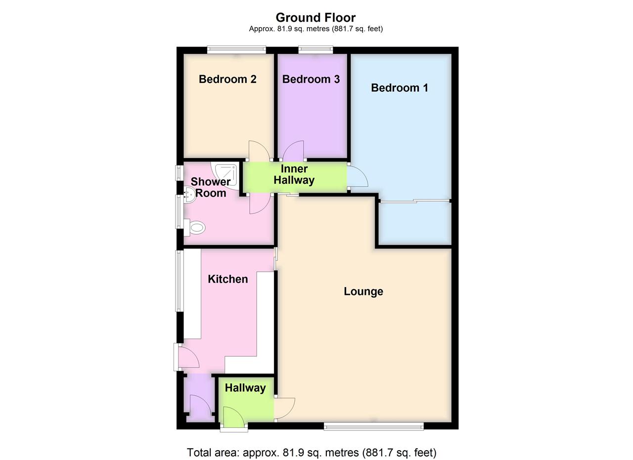 3 bed detached bungalow for sale in Carlton Close, Blackrod, BL6 - Property Floorplan