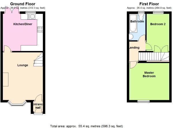 2 bed terraced for sale in Stonehaven, Bolton - Property Floorplan