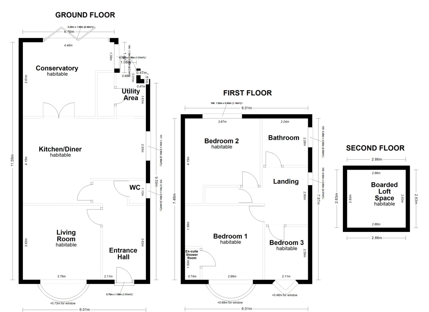 3 bed house for sale in Windsor Avenue - Property Floorplan