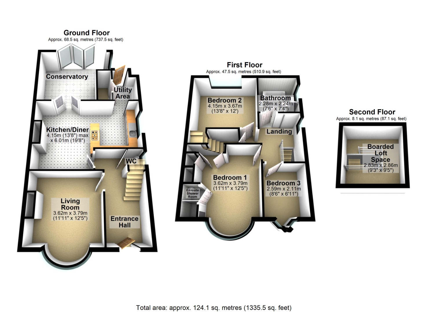 3 bed house for sale in Windsor Avenue - Property Floorplan