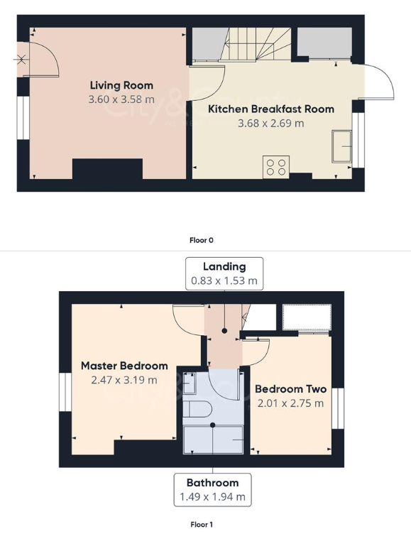 2 bed house to rent in Reform Street - Property Floorplan